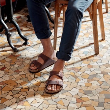 Klapki damskie skórzane Birkenstock Arizona miękkie na lato wygodne modne