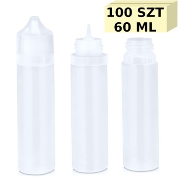 BUTELKI 60 ml 100 SZT LIQUID BUTELECZKA BUTELECZKI
