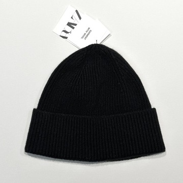 ZARA Czapka Beanie 51% Wełna M / ONE SIZE