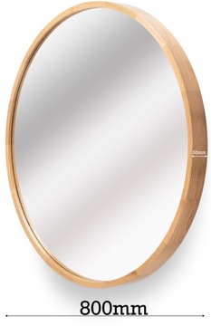 Зеркало LEJA круглое настенное fi800 дерево ДУБ для прихожей гостиной СТИЛЬНО