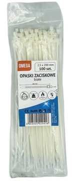 Opaska kablowa Omega 2,5 mm x 200 mm