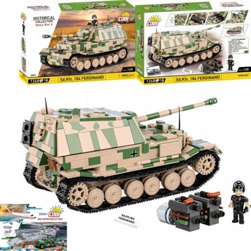 Cobi 2583 Polskie Klocki Czołg SD.KFZ.184 FERDINAND Niszczyciel Duży 1268el