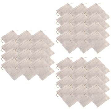 Хлопковые мешки Льняные мешки на шнурке 36 шт.