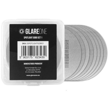 GlareOne Spotlight Gobo Set 1 – zestaw masek do strumienicy