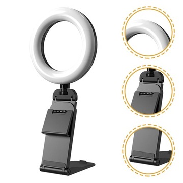 Светодиодный кольцевой светильник для мобильного телефона с зажимом для селфи