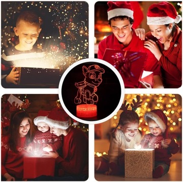 3D светодиодный USB-ночник Щенячий патруль МАРШАЛ МАРШАЛ НЕБО МЕНЯЕТ ЦВЕТА