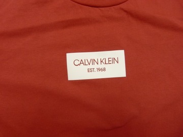 CALVIN KLEIN męska czerwona koszulka T-Shirt Tee O-Neck M