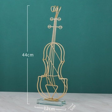 Statua instrumentu muzycznego 3D Figurka Rzeźba Żelazne duże skrzypce