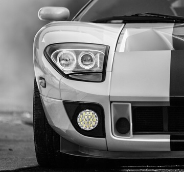 Круглые светодиодные фары дальнего света E4 RL 9CM DRL лампы