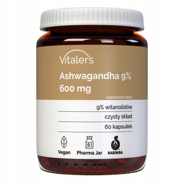 VITALER'S ASHWAGANDHA 9% 600 MG 60 KAPS