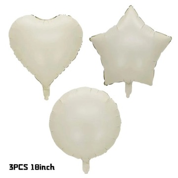 Juego de globos de cumpleaños de color Beige, pegatinas con nombre