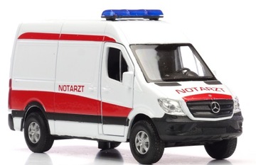 WELLY VW VOLKSWAGEN TRANSPORTER T6 ФУРГОН EMERGENCY NOTARZT 1:34 НОВЫЙ МЕТАЛЛ