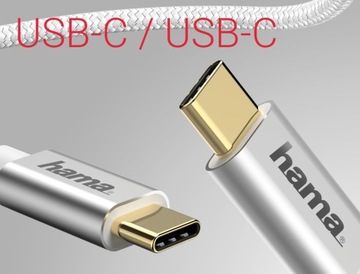 Hama USB type C КАБЕЛЬ ДЛЯ ЗАРЯДКИ / Передача данных / 2 x USB-C / 0,2 м