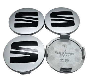 Dekieleki Seat 60 mm 58 mm OEM akcesoryjne 63 kołpaczki kapsle SUPER jakość