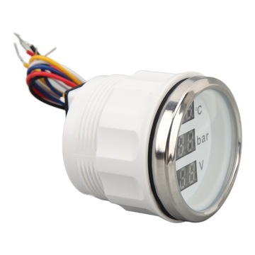 Температура воды, давление масла, вольтметр, 52 мм, 3 в 1, цифровой дисплей, мет.