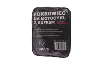 Pokrowiec na motocykl z kufrem rozmiar L Moretti