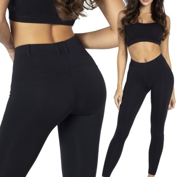 GATTA SPODNIE LEGINSY SKINNY HOT CZARNE XS