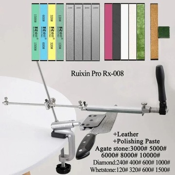 RUIXIN Pro Metal Material Knife Sharpener Sharpening System Stone with Ston