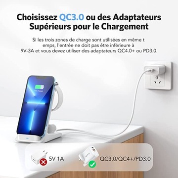 Беспроводная зарядная станция Agptek Induction 3в1