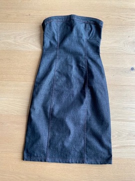 jeansowa sukienka S na M TUBA H&M / 8173