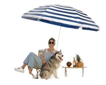 Parasol Ogrodowy Plażowy Balkonowy Składany nad Morze 185cm XXL