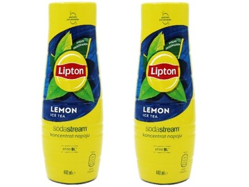 2x СИРОП SODASTREAM LIPTON LEMON ICE TEA НА 9 Л САТУРАТОР НАПИТКОВ с 440 мл