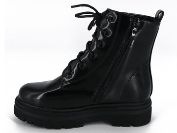 МОДНЫЕ БОТИНКИ TRAPERS БОТИНКИ, ДЕТСКИЕ БОТИНКИ ЧЕРНЫЕ ОКРАШЕННЫЕ, ДЛЯ ДЕВОЧКИ 31 ГОДА