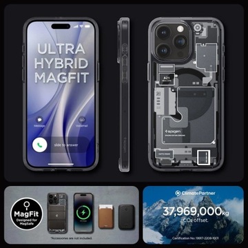 Чехол Spigen Ultra Hybrid Mag с MagSafe для iPhone 15 Pro Max — серый и черный