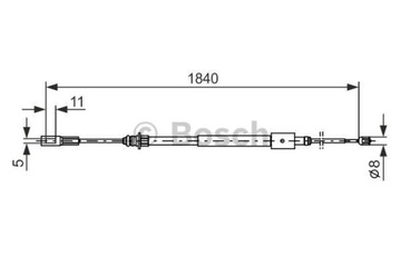 ТРОС РУЧНИКА BOSCH CITROEN C5 01-08
