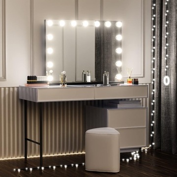 58x45 см зеркало макияжа в стиле голливудского Elecwish 15 Led Black