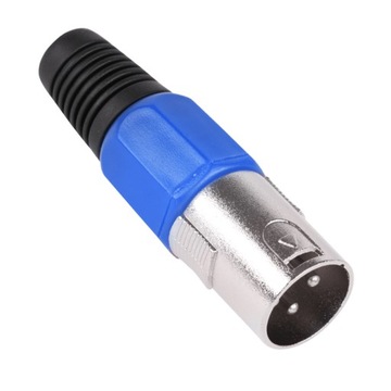 WTYK MIKROFONOWY XLR CANON NA KABEL 3-PIN BLUE