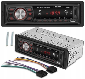 RADIOODTWARZACZ RADIO SAMOCHODOWE BLUETOOTH 1 DIN USB AUX SD MANTA MIKROFON