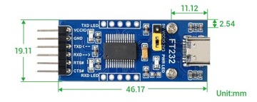 FT232 USB UART RS232 TTL преобразователь для ARDUINO