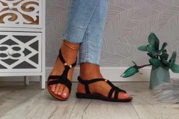 ЖЕНСКИЕ ЧЕРНЫЕ ЭЛЕГАНТНЫЕ САНДАЛИИ НА ЛЕТО