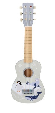 DREWNIANA GITARA DLA DZIECI LEŚNE ZWIERZĄTKA