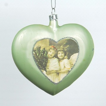 BOMBKI CHOINKOWE SZKLANE OLIWKOWE RETRO 10 cm