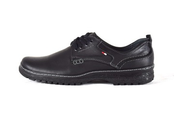 BUTY MĘSKIE SKÓRZANE CZARNE r.43 221