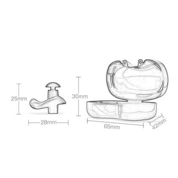 Zestaw pływackich zatyczek do uszu i klipsów na nos Training Grey