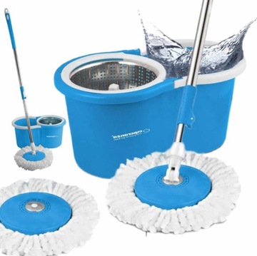 MOP Obrotowy ROTACYJNY 360 PERFECT CLEAN 3w1 Mikrofibra Wiadro ZESTAW