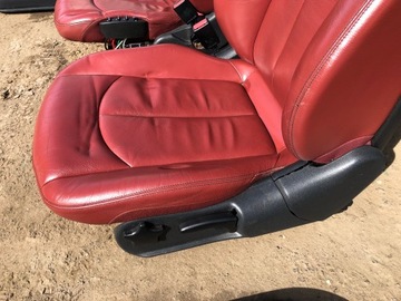 MERCEDES CLK W209 СИДЕНИЯ, СИДЕНЬЯ, КОЖА, ОБИВКА, КРАСНЫЙ ИНТЕРЬЕР