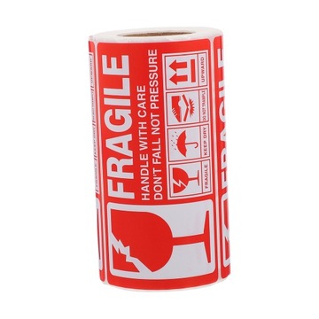 Pudełko z naklejkami z etykietami Fragile This Way