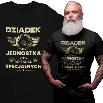 KOSZULKA DLA DZIADKA DZIEŃ SUPER PREZENT JEDNOSTKA