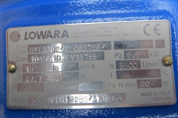 НАСОС LOWARA XYLEM 7,5 кВт SVI3302/2-06S756/D