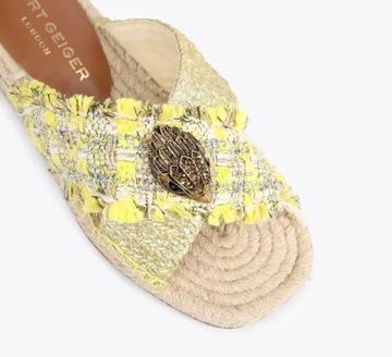 Buty Kurt Geiger Kensington Zółte Espadryle r.37