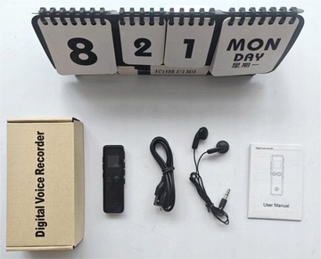 WYSOKA JAKOŚĆ DYKTAFON MINI CYFROWY 64GB SŁUCHAWKI