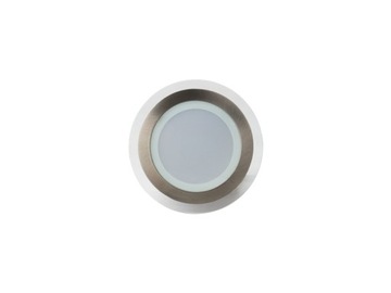 Oprawa LED podtynkowa 'FRAME' 12W, szklana, okrągła, ciepła biała