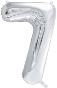 Balon foliowy Cyfra 7 srebrny 86 cm