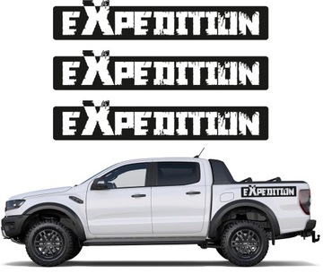 3x NAKLEJKI Grafika na bok samochodu Jeepa Auto MOTYW EXPEDITION 70x13