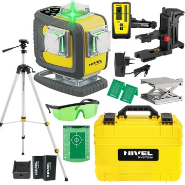 LASER KRZYŻOWY ZIELONY 4D NIVEL SYSTEM CL4D-G + STATYW I CZUJNIK CYFROWY