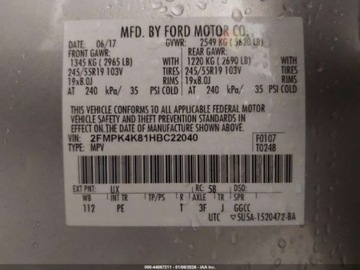 Ford Edge II 2017 Ford Edge 3.5 V6 benzyna 280KM 4X4 wersja Titanium, fajny przebieg 3.5, zdjęcie 16